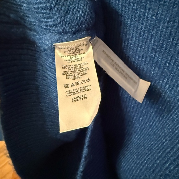 Ann Taylor Mixed Stitch Ruffle Small Sweater - Picture 2 of 6